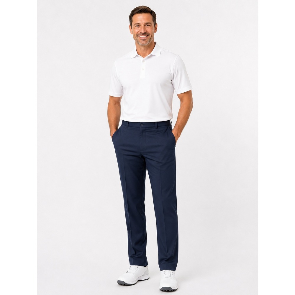 Grand Slam Performance Mens Golf Pants Navy Blue Cuffed UPF 50 Stretch 34x32 NWT